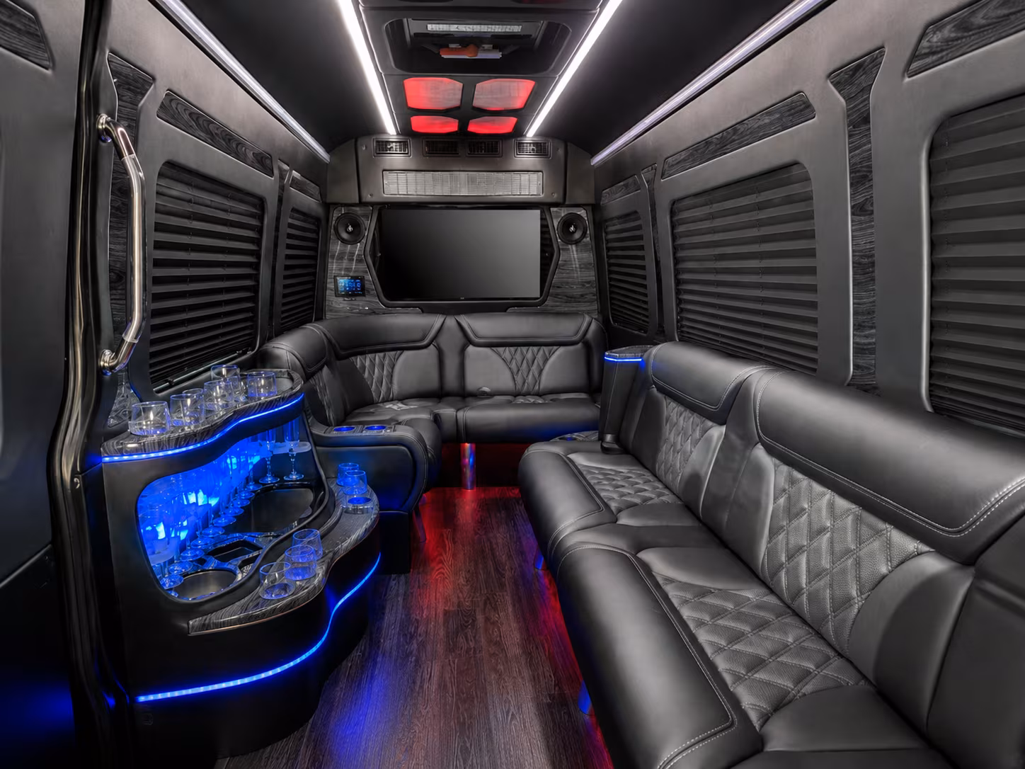 santa clarita 40 passenger party bus interior