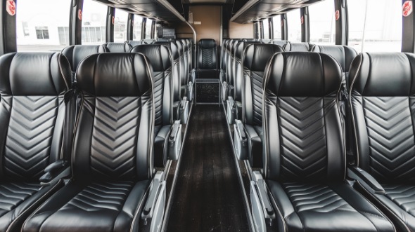 50 passenger charter bus inside lancaster